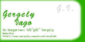 gergely vago business card